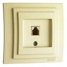 Розетка телефонная rj-11 mono electric larissa 103-171705-124